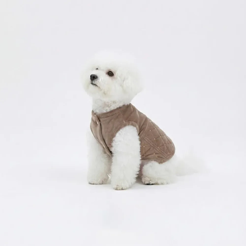 quilting vest - brown -